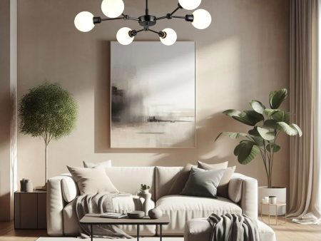 Willow Ultra Modern LED Pendant Light - Smoked or Opal Glass, 6 Light, PL0080 Online Sale