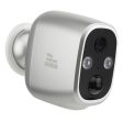 Flare Smart WiFi Rechargeable Camera with Light in Silver Online Hot Sale