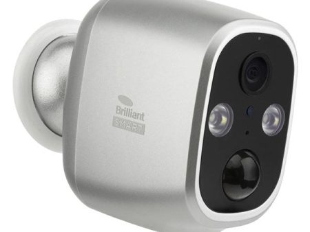 Flare Smart WiFi Rechargeable Camera with Light in Silver Online Hot Sale