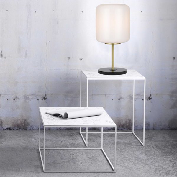 Korova Table Lamp in Opal or Smoke Glass Sale