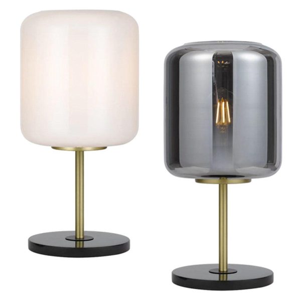 Korova Table Lamp in Opal or Smoke Glass Sale