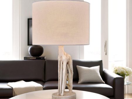 Emilia Giraffe Table Lamp - White, Fabric Shade, 470mm High, PL0066 Online Hot Sale