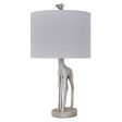 Emilia Giraffe Table Lamp - White, Fabric Shade, 470mm High, PL0066 Online Hot Sale