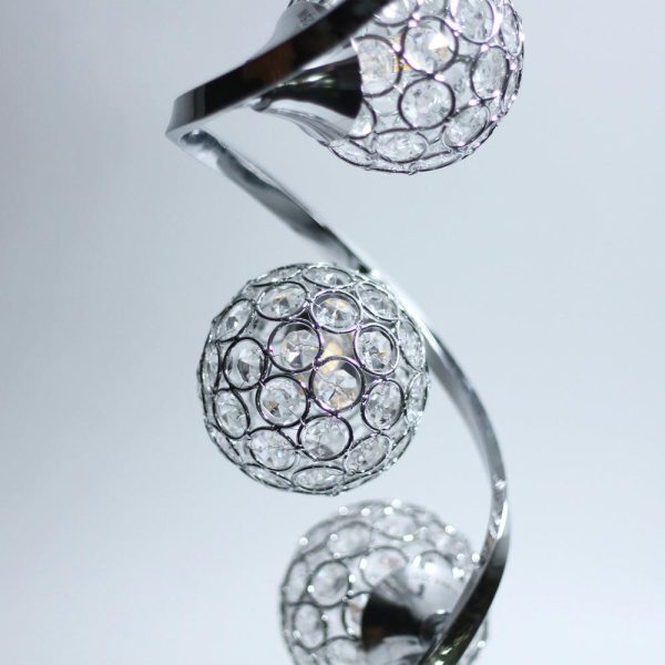 Hazel Chrome & Crystal Table Lamp - 600mm High, PL0074 on Sale